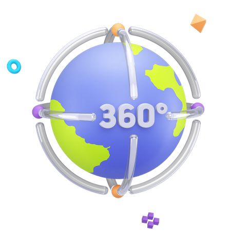 Réalité virtuelle 360  3D Icon