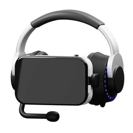 VR 박스가 있는 헤드폰  3D Icon