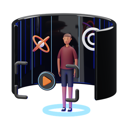VR을 활용한 우주체험  3D Icon
