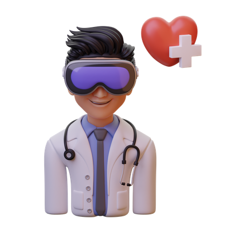 Atención médica virtual  3D Icon