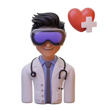 Atención médica virtual  3D Icon