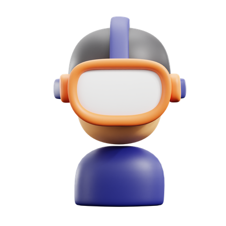 VR-Benutzer  3D Icon