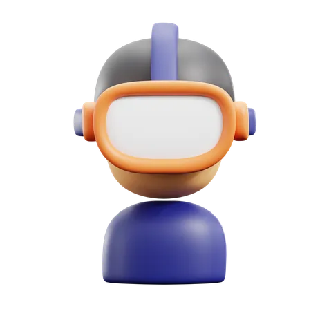 VR-Benutzer  3D Icon