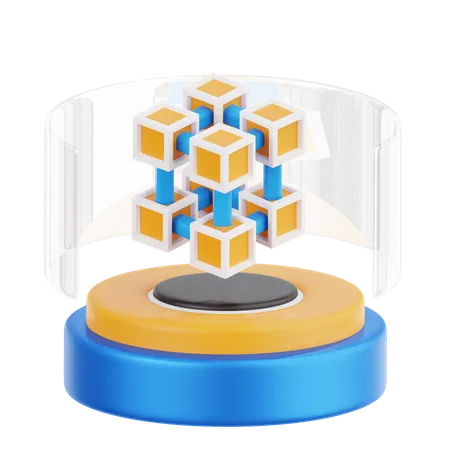 Vr Blockchain  3D Icon