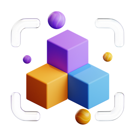 VR Blockchain  3D Icon