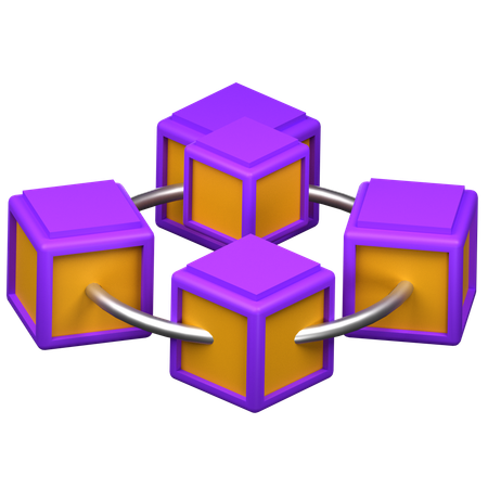 Vr Blockchain  3D Icon