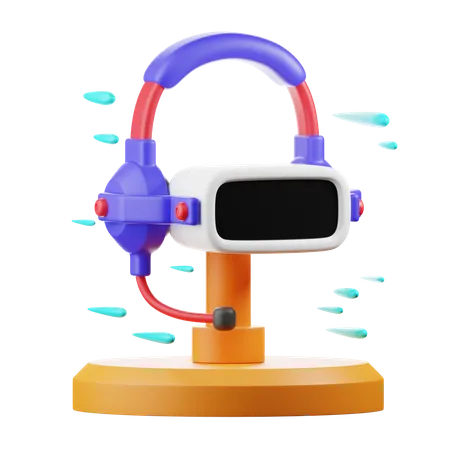 Vr Box With Microphone  3D Icon