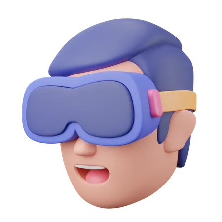 Capacete de realidade virtual  3D Icon