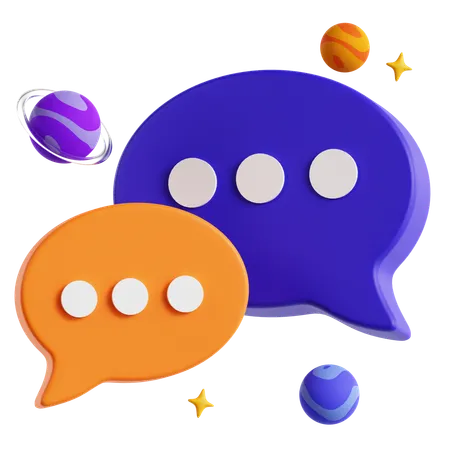 Chat virtual 3D Icon