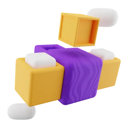 VR Cube 3D Illustration