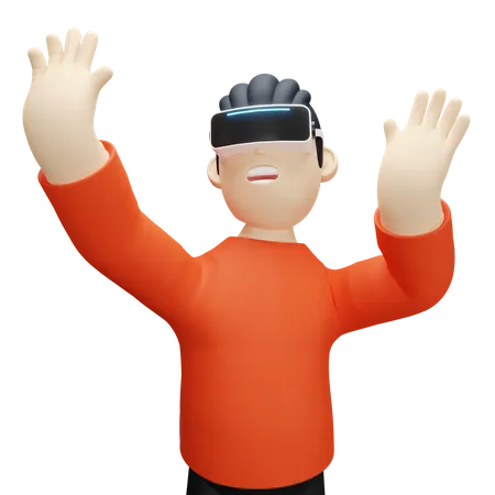 VR-Erfahrung  3D Illustration