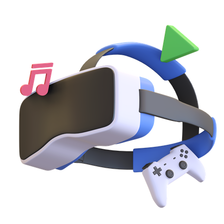 VR gaming  3D Illustration