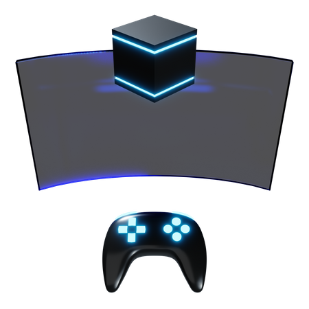 VR gaming  3D Illustration