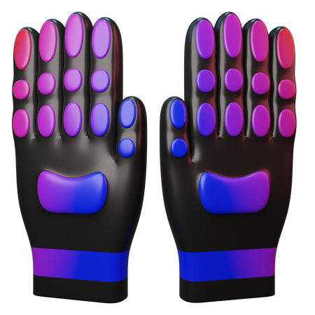 VR gaming gloves  3D Illustration