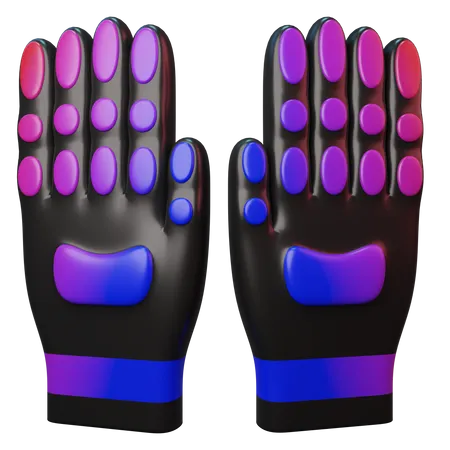 VR gaming gloves  3D Illustration