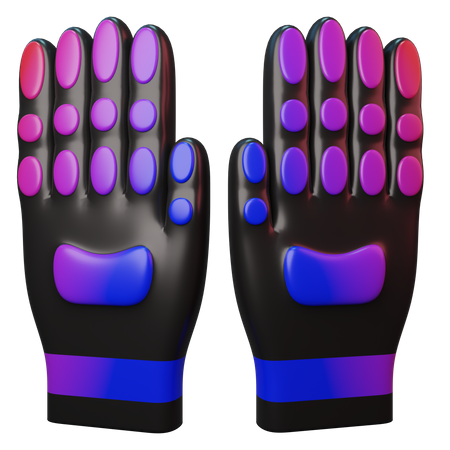 VR gaming gloves 3D Illustration