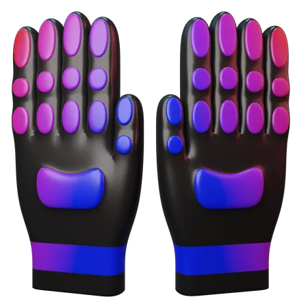 VR gaming gloves 3D Illustration