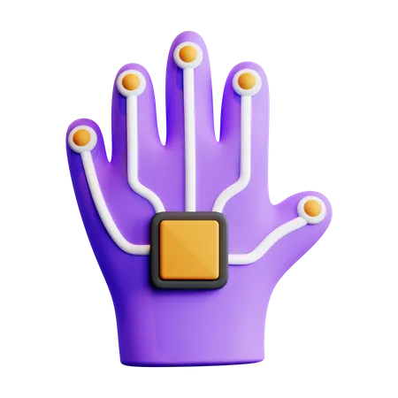 Vr Gaming Gloves 3D Illustration