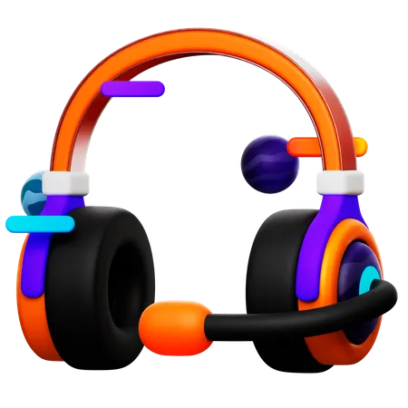 Vr Gaming Headphone 3D Icon
