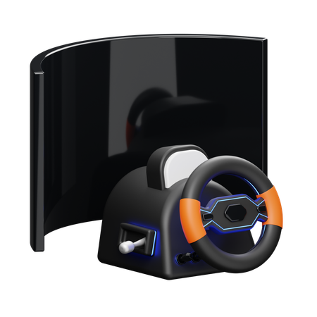 VR-Gaming-Lenkung  3D Icon