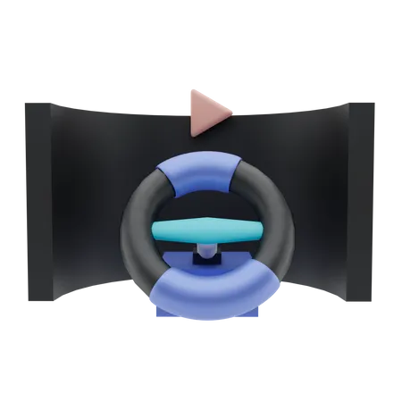 Vr Gaming Steering  3D Illustration