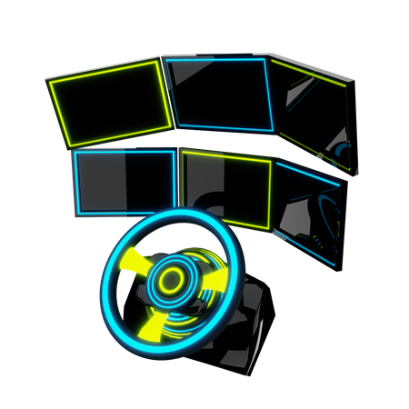 Vr Gaming Steering  3D Illustration