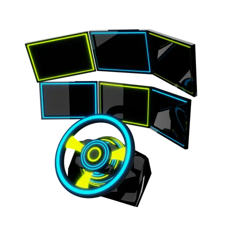 Vr Gaming Steering  3D Illustration