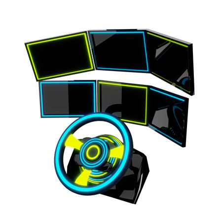 Vr Gaming Steering 3D Illustration