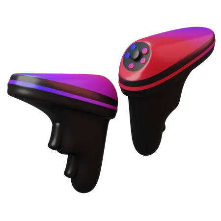 VR gaming stick  3D Illustration