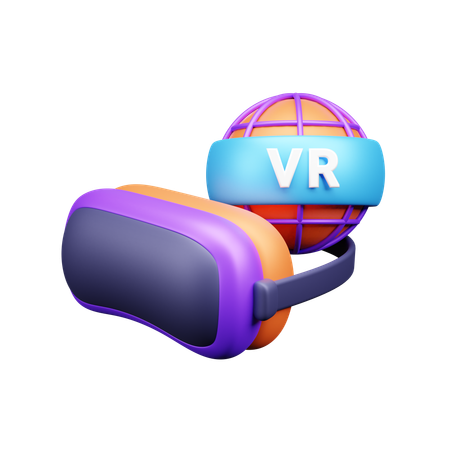 VR 유리  3D Icon