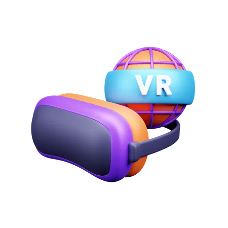 VR 유리  3D Icon