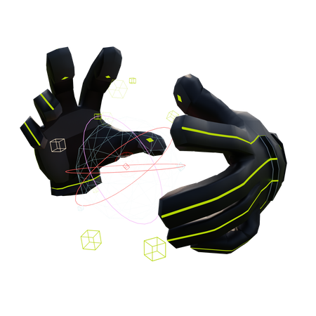 Vr Gloves  3D Illustration