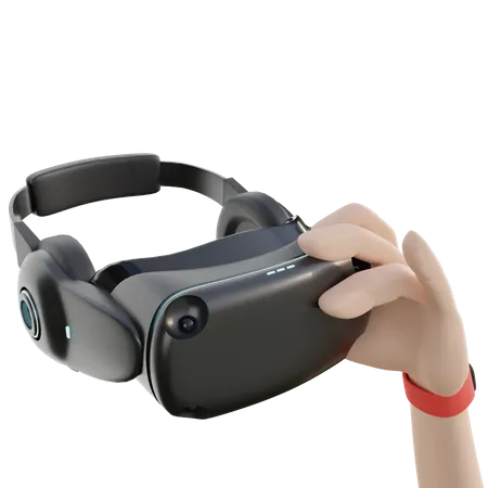 Vr Goggle with hand 3D Icon