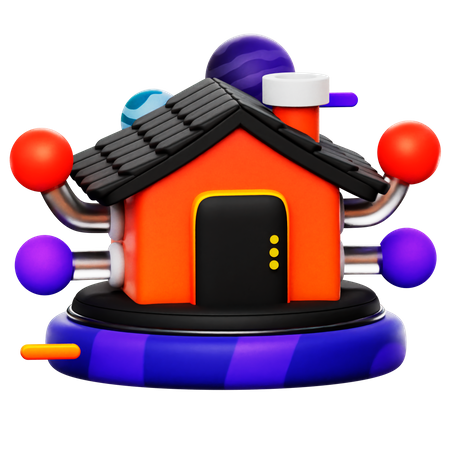 Vr Home Network  3D Icon