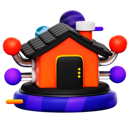 Vr Home Network  3D Icon