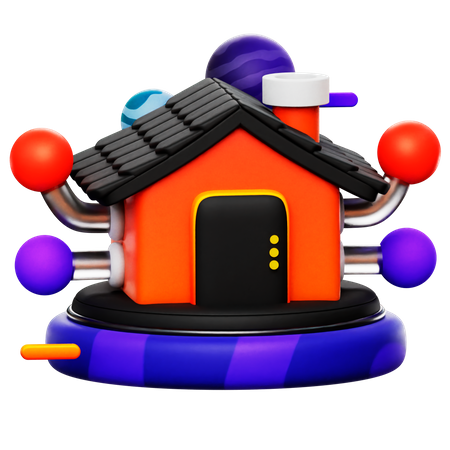 Vr Home Network 3D Icon