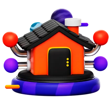 Vr Home Network 3D Icon