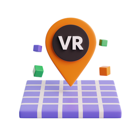 VR location  3D Icon