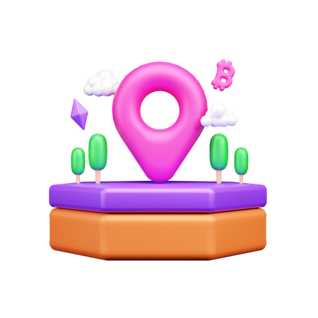 VR Location  3D Icon