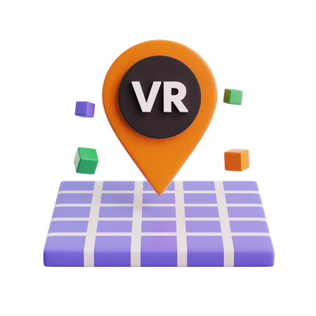 VR location  3D Icon