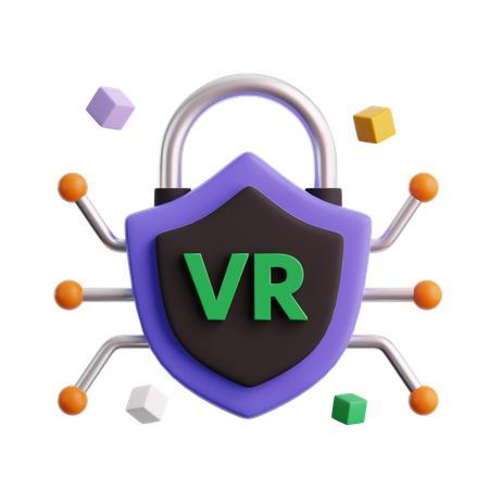 VR lock  3D Icon