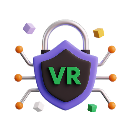 VR lock  3D Icon