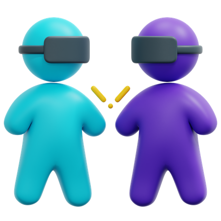 Reunião de realidade virtual  3D Icon