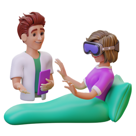 VR-Therapie  3D Icon