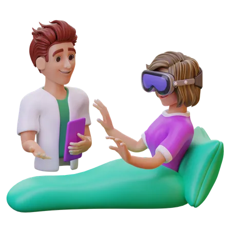 VR-Therapie  3D Icon