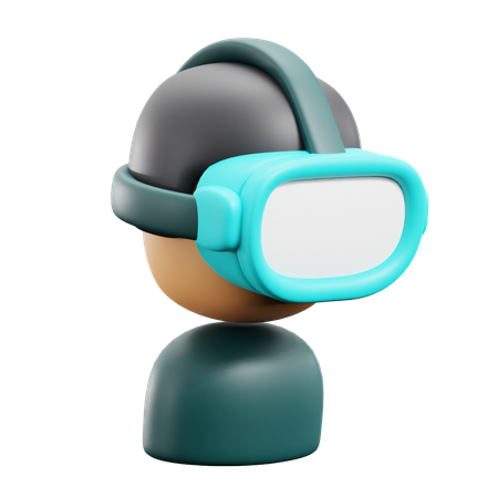 VR User  3D Icon