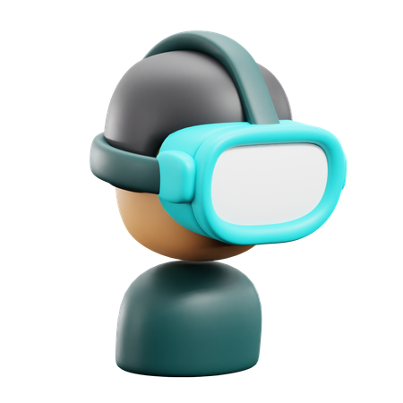 VR User  3D Icon