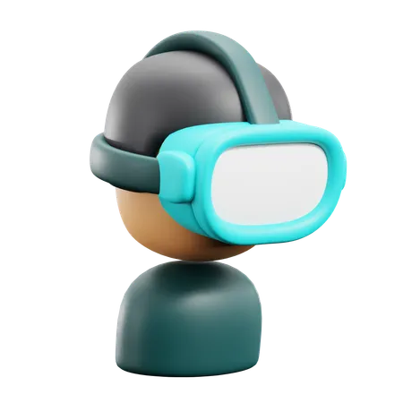 VR User  3D Icon