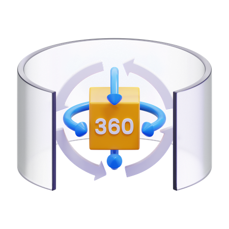 Vue de l'espace à 360°  3D Icon