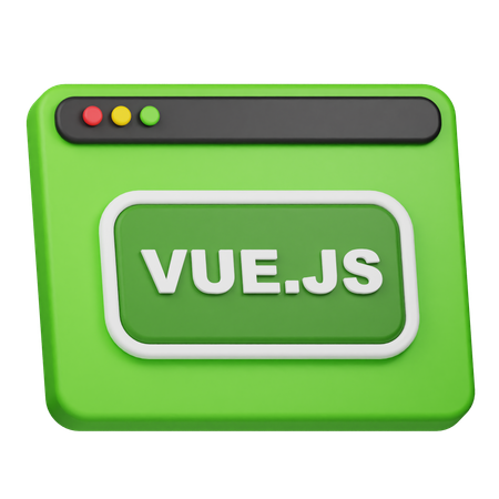 Vue js website  3D Icon